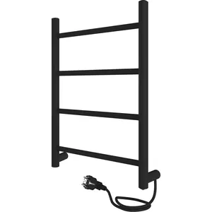 Полотенцесушитель Indigo б/п (electro) 500х400 (скр.монт, унив.подкл) черный муар,LСLE50-40BRR