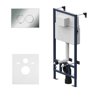 Инсталляция AM.PM для подвесного унитаза I012707.0151 клавиша L пластик, хром глянцевый