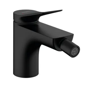 Смеситель Hansgrohe 75200670 для биде, однорычажный, со сливным гарнитуром, матовый черный