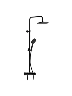 Душевая система DAMIXA с термост. смесителем-полкой, верхний/ручной душ, черный 977750300