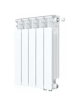 Радиатор биметаллический Rifar Ventil BVR 500 нижнее правое подключение, 5 секции, 985 Вт