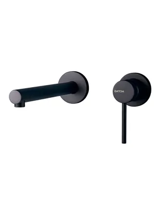 Смеситель GATTONI 9035/90NO для раковины, встраиваемый, с донным клапаном, черный матовый