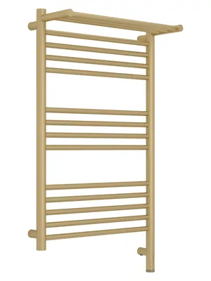 СУНЕРЖА с полкой Полотенцесушитель 800х500 шампань матовая МЭМ правый 022-6007-8050