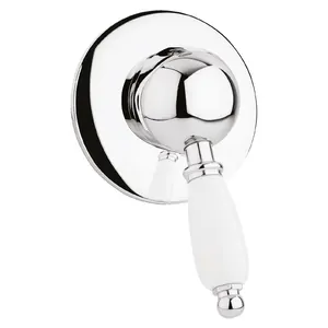 Смеситель CEZARES DIM-01-Bi для душа, встраиваемый, однозахватный, хром/ручка белая