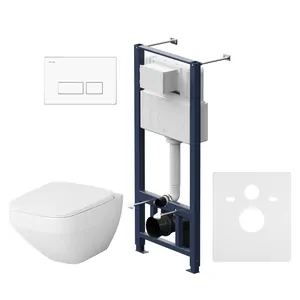 Комплект инсталляции AM.PM клавиша Pro S белая + унитаз Inspire V2.0 FlashClean сиденье микролифт IS47001.50A1700