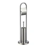 Ершик для унитаза Ledeme напольный, с бумагодержателем, хром L903