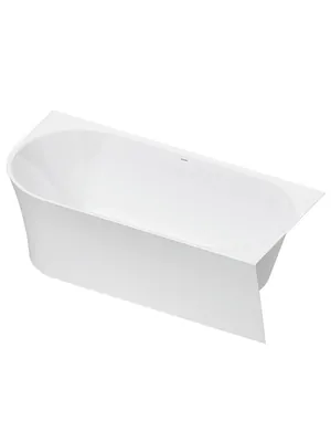 Ванна Duravit 1700х800 иск. камень, бесшовная панель, левая, белый 700581000000000