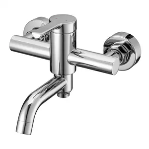 Смеситель для ванны/душа Swedbe 1030 настенный, однорычажный, поворотный излив, цвет: хром