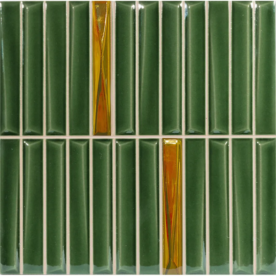 Decor Melody Royal Green Gold 20x20 глянцевая