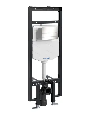 Инсталляция для унитаза WasserKRAFT с клавишей смыва, никель 58tlt.010.me.bn04