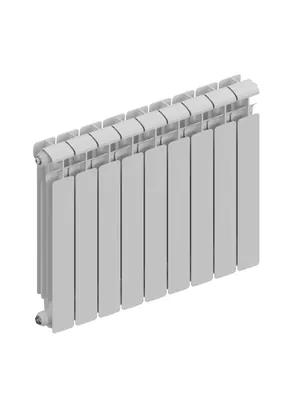 Радиатор алюминиевый RIFAR 500 (565х729х90) 9 секций, 1485 Вт, бок.подкл. белый