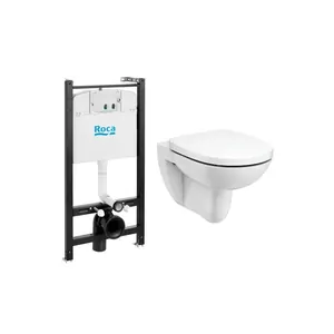 Комплект Инсталляция ROCA+унитаз ROCA Round Rimless+Сиденье supralit микролифт 893104980