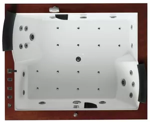 Акриловая ванна Gemy (1860х1510) гидромассажная, с хромотерапией левая G9052-II K L