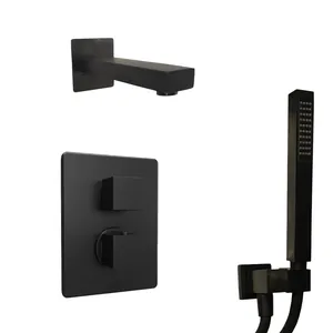 Душевая система Paini для ванны/душа,термо.,руч.душ,фикс. излив,чер браш. 21PZSET26911THBATH