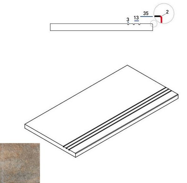 District X2 Emerald Bordo Grip 60X30 матовая