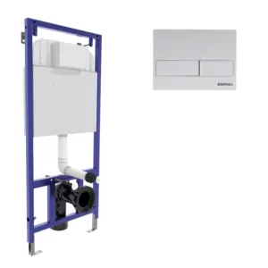 Комплект BERGES инсталляция для скрытого монтажа унитаза, клавиша смыва  L4  арт. 040214