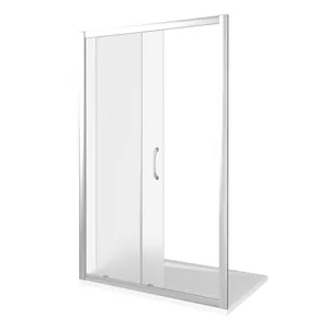 Дверь душевая GOOD DOOR BAS WTW-110-G-WE (110х185) раздвижная, профиль белый/стекло грэйп