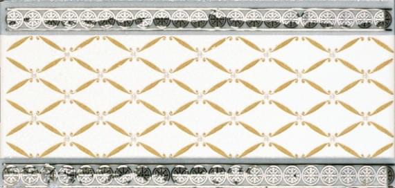 бордюр Noblesse Cenefa Delis Blanco Silver 9.2x20