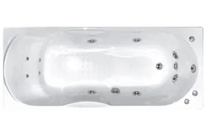Ванна прямоугольная BACH Лаура 140х70х63 Система 3, гидромассаж+спинной, многоцветная подсветка, каркас