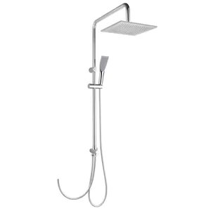 Душевой комплект ESKO ST950SQ верхний душ 250мм, ручной душ 1 реж., стойка, шланг, хром