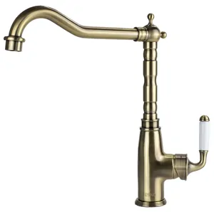 Смеситель для кухни ESKO PG 519 однозахватный, высокий поворотный излив, цвет: бронза сатин