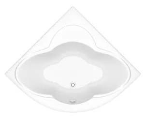 Ванна акриловая BAS 1390х1390 угловая, симметричная, каркас, без слива-перелива, белый