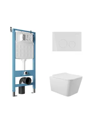 Инсталляция Aqueduto TECNICA NOVO + унитаз с сиденьем + клавиша смыва CIRCULO AQDS087