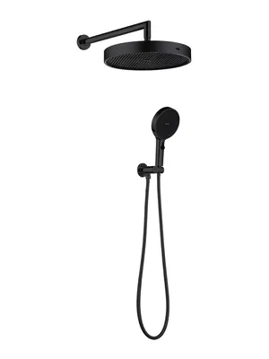 Душевой комплект Boheme 427-SGM верхний/ручной душ, шланговое соединение, шланг, графит глянц