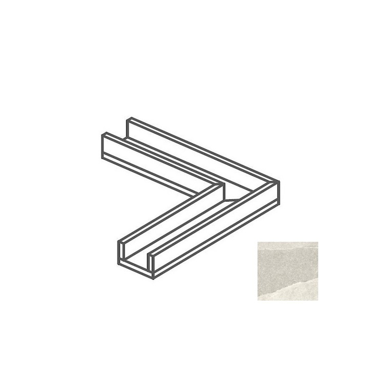 Impronta italgraniti Shale SL02CAA6 Canalina Angolare Sand 14x60x8 матовая
