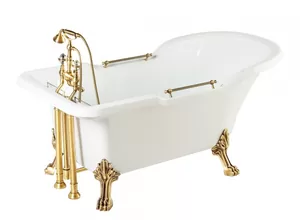 Ванна MIGLIORE 180x87 на лапах "LEONE" LUX, слив-перелив, ручки золото 25261