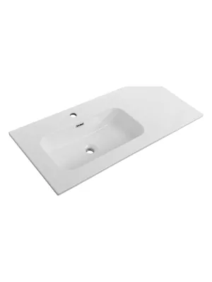 Раковина керамическая Cezares (1010х460х170) чаша слева, CZR-8095-100-L  белый