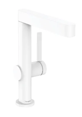 Смеситель Hansgrohe 76060700 для раковины, поворотный излив, матовый белый