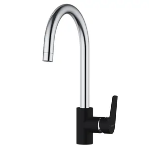 Смеситель by Damixa Origin Balance для кухни однорычажный, хром/черный 790720000