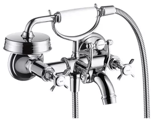 Смеситель Axor 16540 для ванны/душа двухзахватный, излив 224 мм, ручной душ, шланг,хром