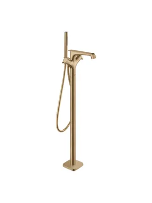 Смеситель Axor 36416140 для ванны, напольный, излив 190 мм, двухзахватный, матовая бронза