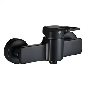 Смеситель для душа Swedbe 2020В однорычажный, настенный. без излива, черный матовый