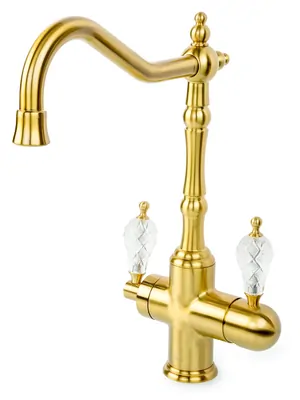 Смеситель Boheme 111-CRST для раковины, на 1 отверстие, с каналом для фильтр воды, бронза