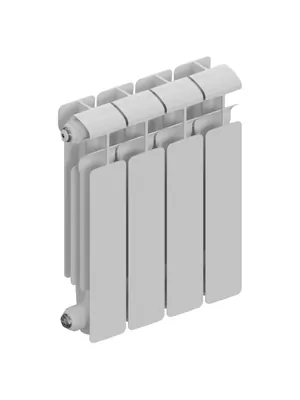 Радиатор алюминиевый RIFAR 350 (415х324х90) 4 секции, 520 Вт, бок.подкл. белый