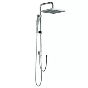 Душевая колонна Jacob Delafon с квадратным верхним душем, лейка Small, 2 шланга E11716-CP хром