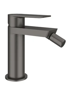 Смеситель для биде Aqueduto GEO0545 однозахватный, низкий излив 87мм, сталь оружейная