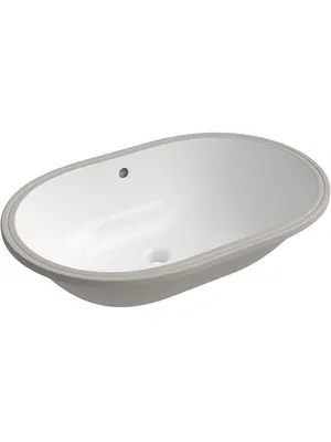 Раковина накладная Aqueduto 530х400х210 овальная, с переливом, белый глянцевый SOT0110