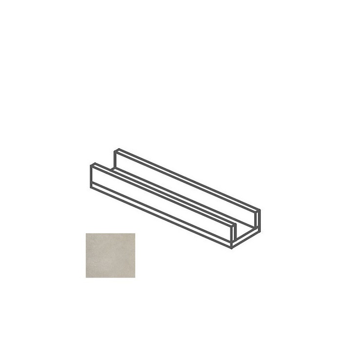 Impronta italgraniti I Cementi FL03CAC8 Canalina Bordo Chiuso Flax 16x80x8 матовая