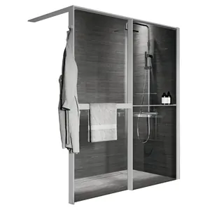 Душевое ограждение Novellini HWZ2 1770х2000 правое, прозрачное/серебро DHWZPSO180D-1B