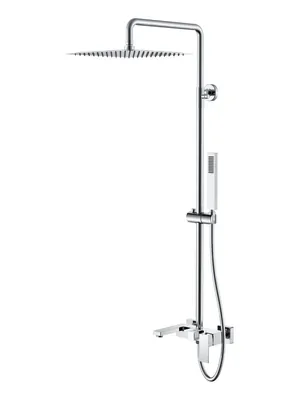 Душевая система Boheme 478-CR настенная, однозахватная, верхний/ручной душ, хром