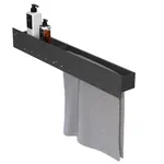 Полка FLOW Double 700х92х90 настенная, полотенцедержатель справа, черный Fl--d70п-ч