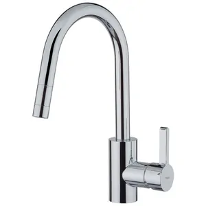 Смеситель для кухни TEKA MTP 938 CHROME однозахватный высокий,поворотный излив,душ,хром 116020000