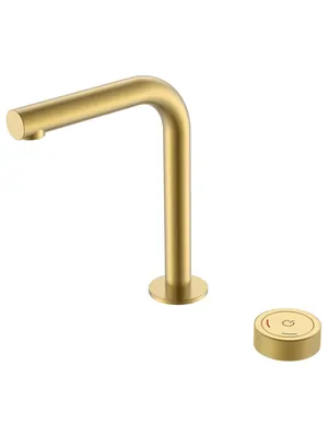 Смеситель Boheme 158-MG для раковины, на 2 отверстия, автоматический, золото матовое