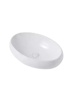 Раковина накладная ABBER 600х405х155 без отверстия под смеситель и перелив, белый AC2102