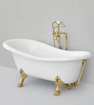 Ванна отдельностоящая ArtCeram (1700x800x720) белая/фурнитура золото HEW001 73