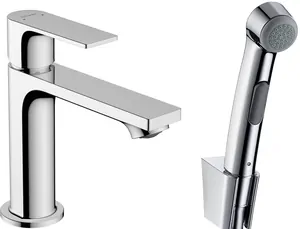 Смеситель для раковины Hansgrohe E 72216000 однозахватный, с гигиеническим душем, хром